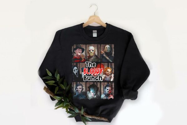 Horror The Bloody Bunch Shirt, Horror Movies Characters The Bloody Bunch Halloween Shirt 2