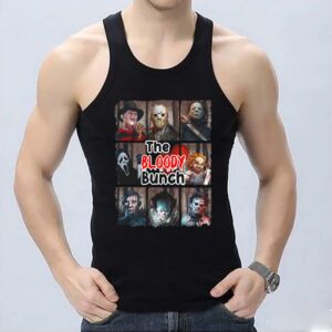 Horror The Bloody Bunch Shirt, Horror Movies Characters The Bloody Bunch Halloween Shirt 6