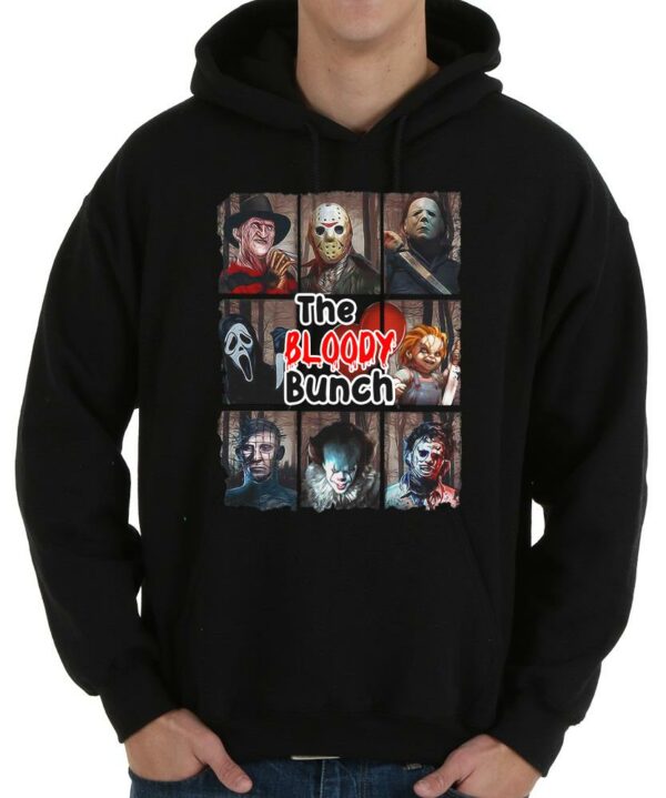 Horror The Bloody Bunch Shirt, Horror Movies Characters The Bloody Bunch Halloween Shirt 4