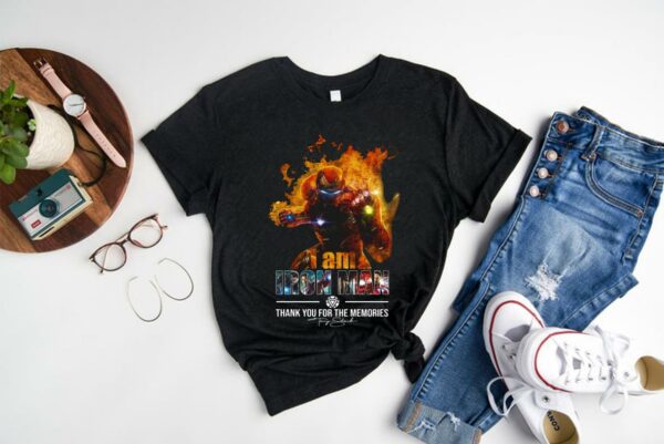 Hot Iron Man Shirt, I Am Iron Man Thank You For The Memories Signature shirt, Iron Man Shirt 1