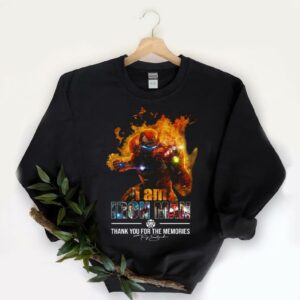 Hot Iron Man Shirt, I Am Iron Man Thank You For The Memories Signature shirt, Iron Man Shirt 5