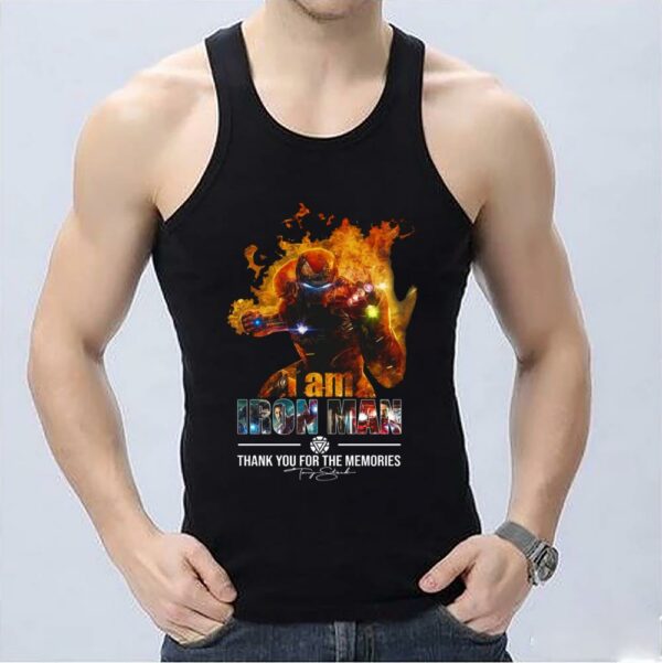 Hot Iron Man Shirt, I Am Iron Man Thank You For The Memories Signature shirt, Iron Man Shirt 3