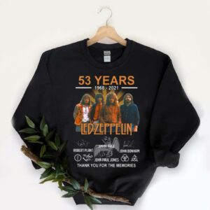 Hot Ledzeppelin Shirt, 53 Years Led Zeppelin 1968 2021 Thank You For The Memories Shirt 5