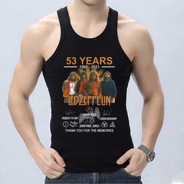 Hot Ledzeppelin Shirt, 53 Years Led Zeppelin 1968 2021 Thank You For The Memories Shirt 3