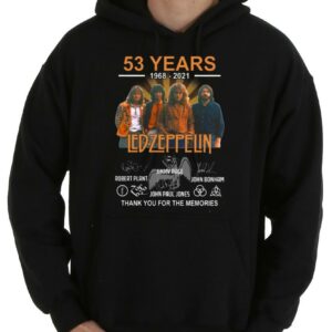 Hot Ledzeppelin Shirt, 53 Years Led Zeppelin 1968 2021 Thank You For The Memories Shirt 7