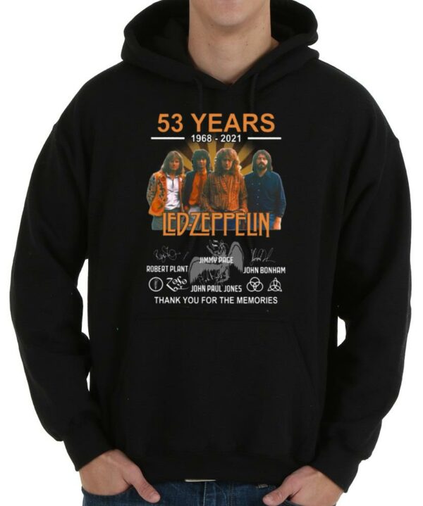 Hot Ledzeppelin Shirt, 53 Years Led Zeppelin 1968 2021 Thank You For The Memories Shirt 4