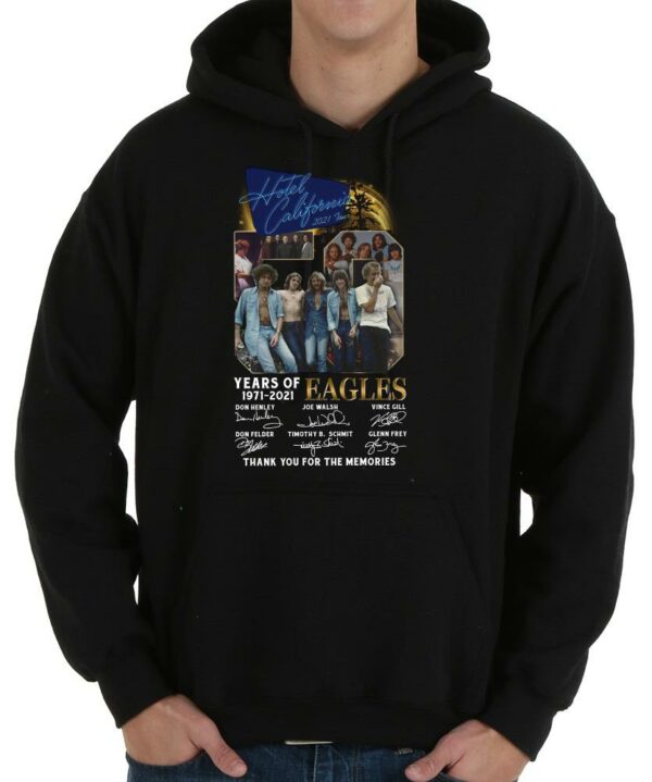 Hotel California 50 Years Of Eagles 1971 2021 Thank You For The Memories Signature Shirt 4