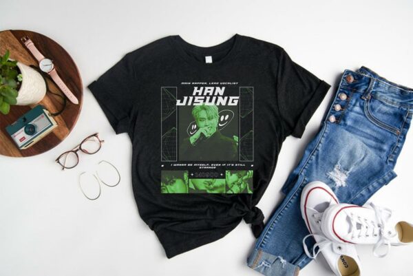 JISUNG Shirt, STRAY KIDS JISUNG Black Unisex Kpop Shirt, stray kids Shirt 1