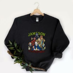 Jameson Horror Movie Creepy Shirt, Horror Character Drink Jameson Halloween Shirt Pumpkin Shirt 5