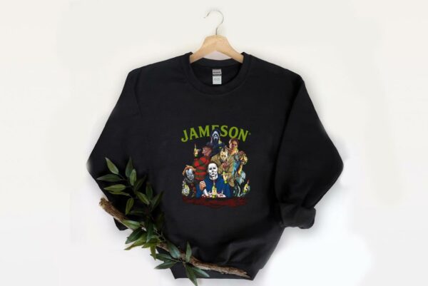 Jameson Horror Movie Creepy Shirt, Horror Character Drink Jameson Halloween Shirt Pumpkin Shirt 2
