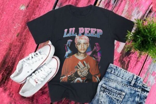 LIL PEEP Homage Shirt Boxing, Rap, Hip Hop, 90's Bootleg Men's Women's Unisex Tee Shirt 1