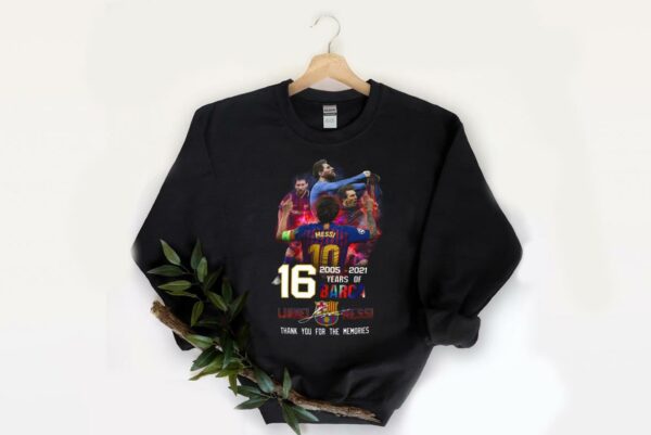 Lionel Messi 16 Years Of 2005-2021 Barca Lionel Messi Signature Shirt 2