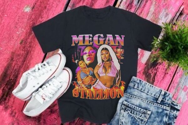 Megan Thee Stallion Vintage inspired 90's Rap tshirt, Megan Thee Stallion Tee, Megan Thee Stallion Shirt 1