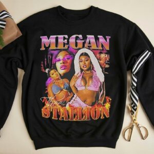 Megan Thee Stallion Vintage inspired 90's Rap tshirt, Megan Thee Stallion Tee, Megan Thee Stallion Shirt 5