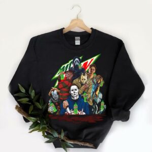 Mountain Dew Horror Movie Creepy Shirt, Mountain Dew Horror Film Characters Halloween Shirt zombie Shirt 5