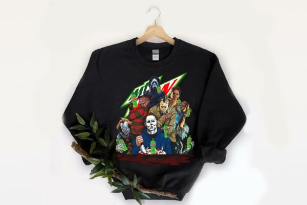 Mountain Dew Horror Movie Creepy Shirt, Mountain Dew Horror Film Characters Halloween Shirt zombie Shirt 2