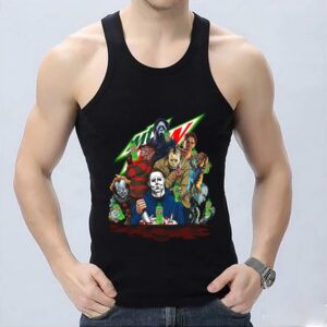 Mountain Dew Horror Movie Creepy Shirt, Mountain Dew Horror Film Characters Halloween Shirt zombie Shirt 6