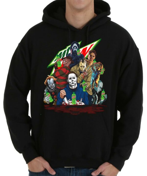Mountain Dew Horror Movie Creepy Shirt, Mountain Dew Horror Film Characters Halloween Shirt zombie Shirt 4