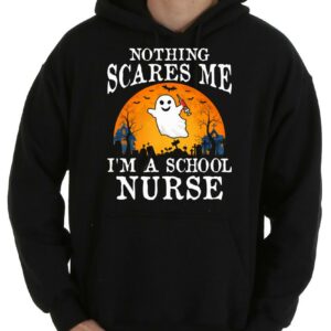 Nothing Scares Me I'm A School Nurse Halloween Costume tombstone Shirt 7