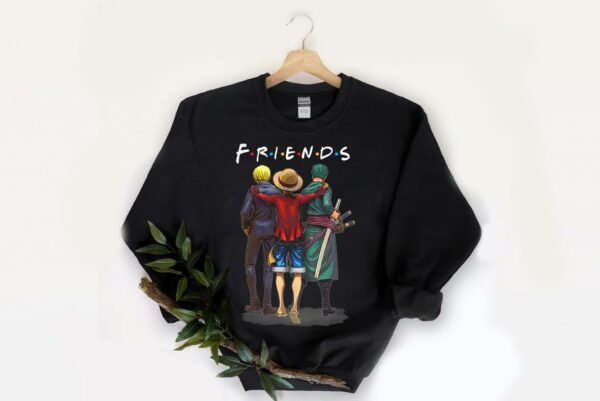 One Piece Friends Shirt,  Friends Straw Hat Shirt,  Friends Luffy Zoro And Sanji Shirt 2