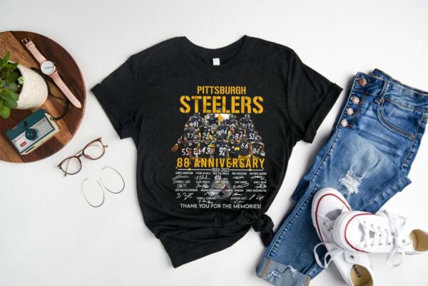 Pittsburgh Steelers Shirt, The Steelers 88th Anniversary 1993 2021 Signatures Thank You Memories Shirt 1