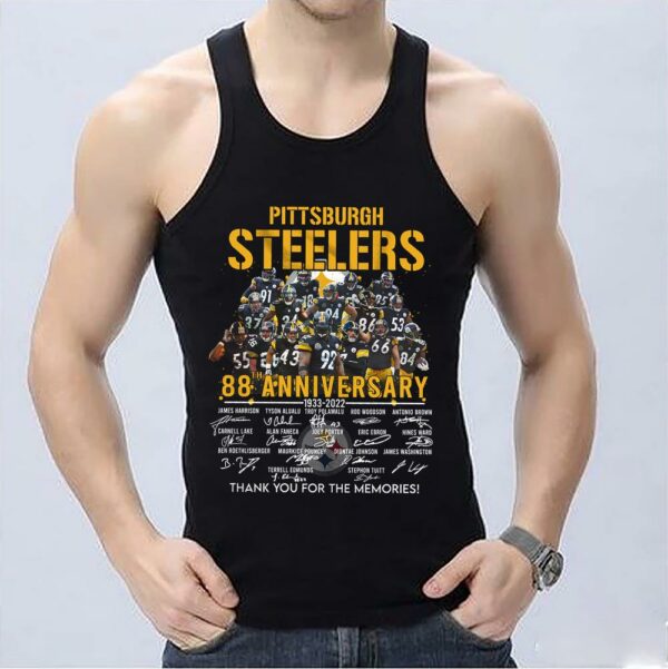Pittsburgh Steelers Shirt, The Steelers 88th Anniversary 1993 2021 Signatures Thank You Memories Shirt 3