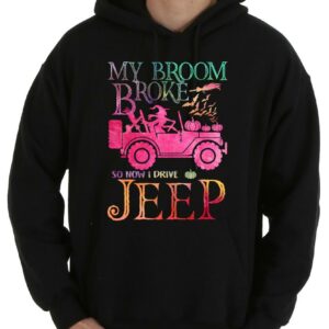 Pretty My Broom Broke So Now I Drive Jeep Witch Halloween Shirt, I Drive Jeep Witch Halloween 7