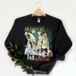 Princess Mononoke T-shirt, Cotton T-shirt, Couple T-shirt, Custom Tee, Anime Short Sleeve T-shirt 5