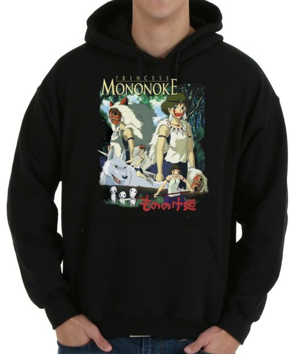 Princess Mononoke T-shirt, Cotton T-shirt, Couple T-shirt, Custom Tee, Anime Short Sleeve T-shirt 4