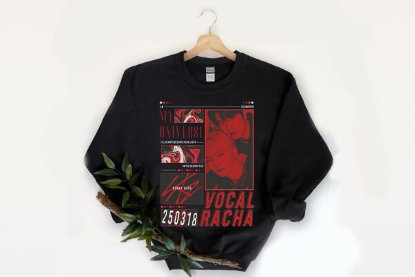 STRAY KIDS VOCALRACHA Black Unisex Kpop Shirt, kpop inspired clothing, VOCALRACHA Graphictee shirt 2