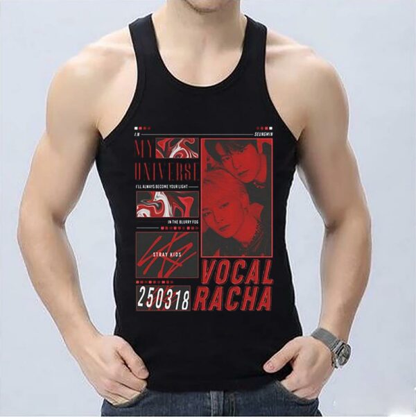 STRAY KIDS VOCALRACHA Black Unisex Kpop Shirt, kpop inspired clothing, VOCALRACHA Graphictee shirt 3