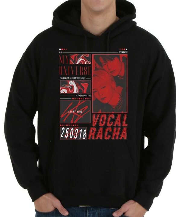 STRAY KIDS VOCALRACHA Black Unisex Kpop Shirt, kpop inspired clothing, VOCALRACHA Graphictee shirt 4