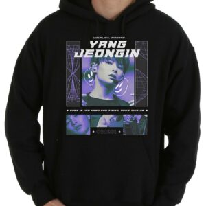 STRAY KIDS Yang Jeongin Black Unisex Kpop Shirt, kpop inspired clothing Shirt, Yang Jeongin Graphic tee shirt 7