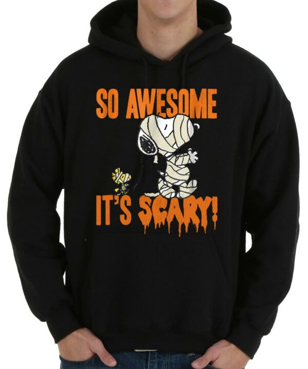 So awesome it's scary Shirt, Funny Peanuts Halloween Snoopy Scary Mummy Shirt 4