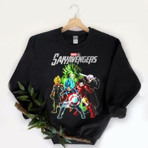 Son Goku And Vegeta Dragon Ball Saiyavengers Marvel Avengers Shirt 5