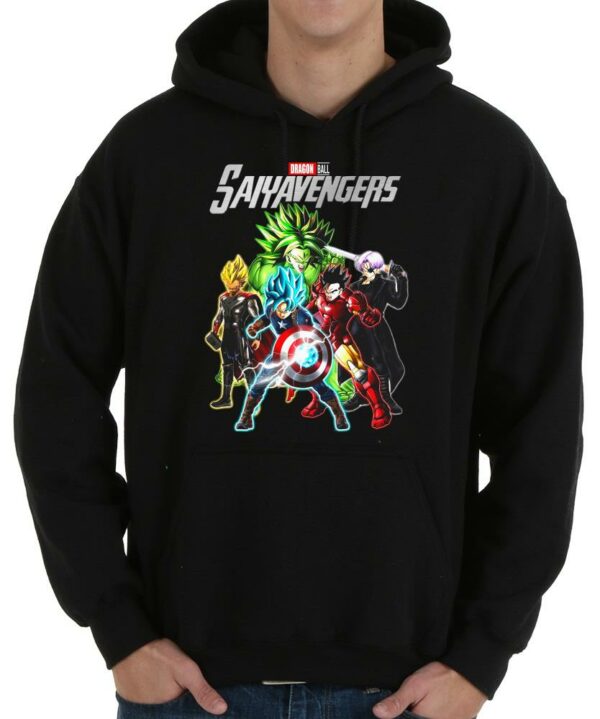 Son Goku And Vegeta Dragon Ball Saiyavengers Marvel Avengers Shirt 4