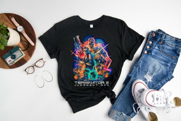 Terminator Shirt, Terminator 2 Judgment Day Poster Shirt, Terminator 2 Movie Shirt, Arnold Schwarzenegger Shirtscarecrow Shirt 1