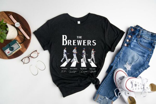 The Brewers Abbey Road Signatures Milwaukee Brewers Shirt, Milwaukee Shirt 1