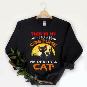 This is my HUMAN COSTUME I'm Really a CAT Halloween mummy Shirt 5