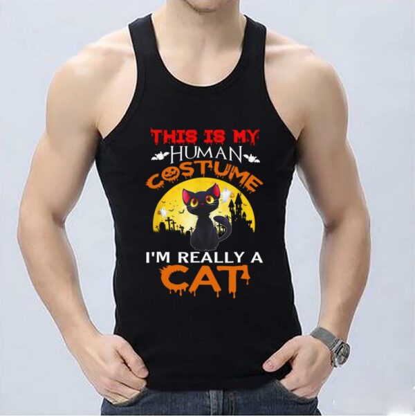 This is my HUMAN COSTUME I'm Really a CAT Halloween mummy Shirt 3