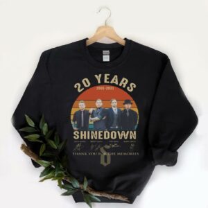 Trending 20 Years 2001-2021 Shinedown Thank You For The Memories Signatures Shirt 5