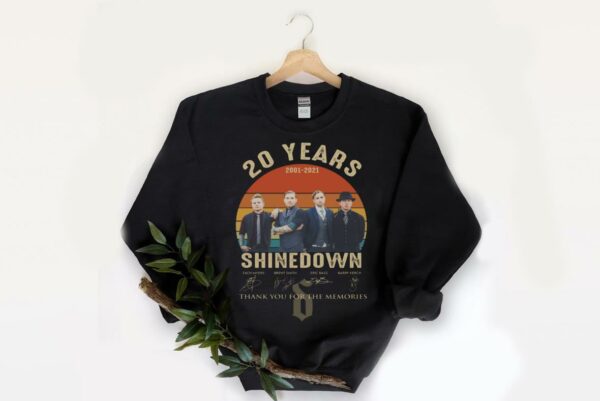 Trending 20 Years 2001-2021 Shinedown Thank You For The Memories Signatures Shirt 2