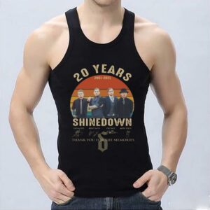 Trending 20 Years 2001-2021 Shinedown Thank You For The Memories Signatures Shirt 6