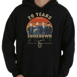 Trending 20 Years 2001-2021 Shinedown Thank You For The Memories Signatures Shirt 7