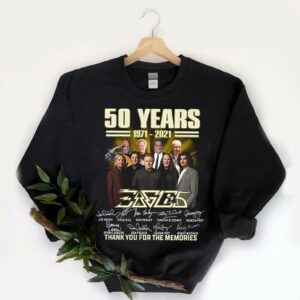 Trending 50 Years 1971 2021 Of The Eagles Signature Thank You For The Memories Shirt 5