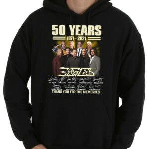 Trending 50 Years 1971 2021 Of The Eagles Signature Thank You For The Memories Shirt 7