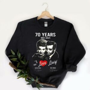 Trending 70 Years I Love Lucy Shirt, 70 Years 1951-2021 I Love Lucy Lucille Ball Desi Arnaz Shirt 5