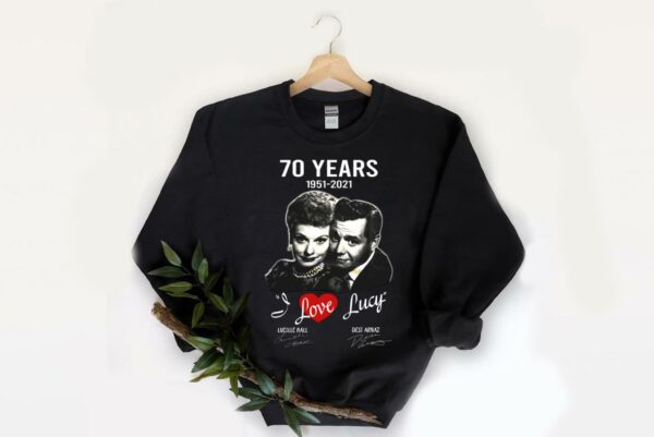 Trending 70 Years I Love Lucy Shirt, 70 Years 1951-2021 I Love Lucy Lucille Ball Desi Arnaz Shirt 2
