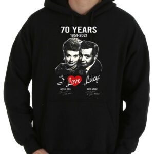 Trending 70 Years I Love Lucy Shirt, 70 Years 1951-2021 I Love Lucy Lucille Ball Desi Arnaz Shirt 7