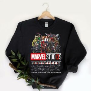 Vintage 13 Years Marvel Studios Shirt, Marvel Studios 2008-2021 Thank You The Memories Shirt Marvel Stud13s Shirt 5